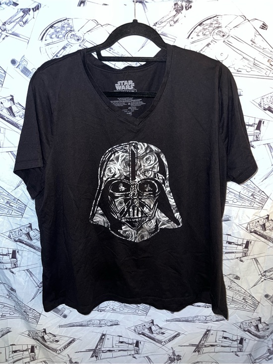MAD Engine Tops - MAD Engine Star Wars Darth Vader Floral Graphic Tee